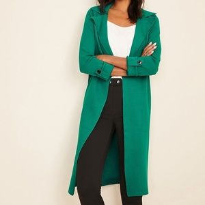 NWT Ann Taylor Sweater Trench in Green Meadows, L